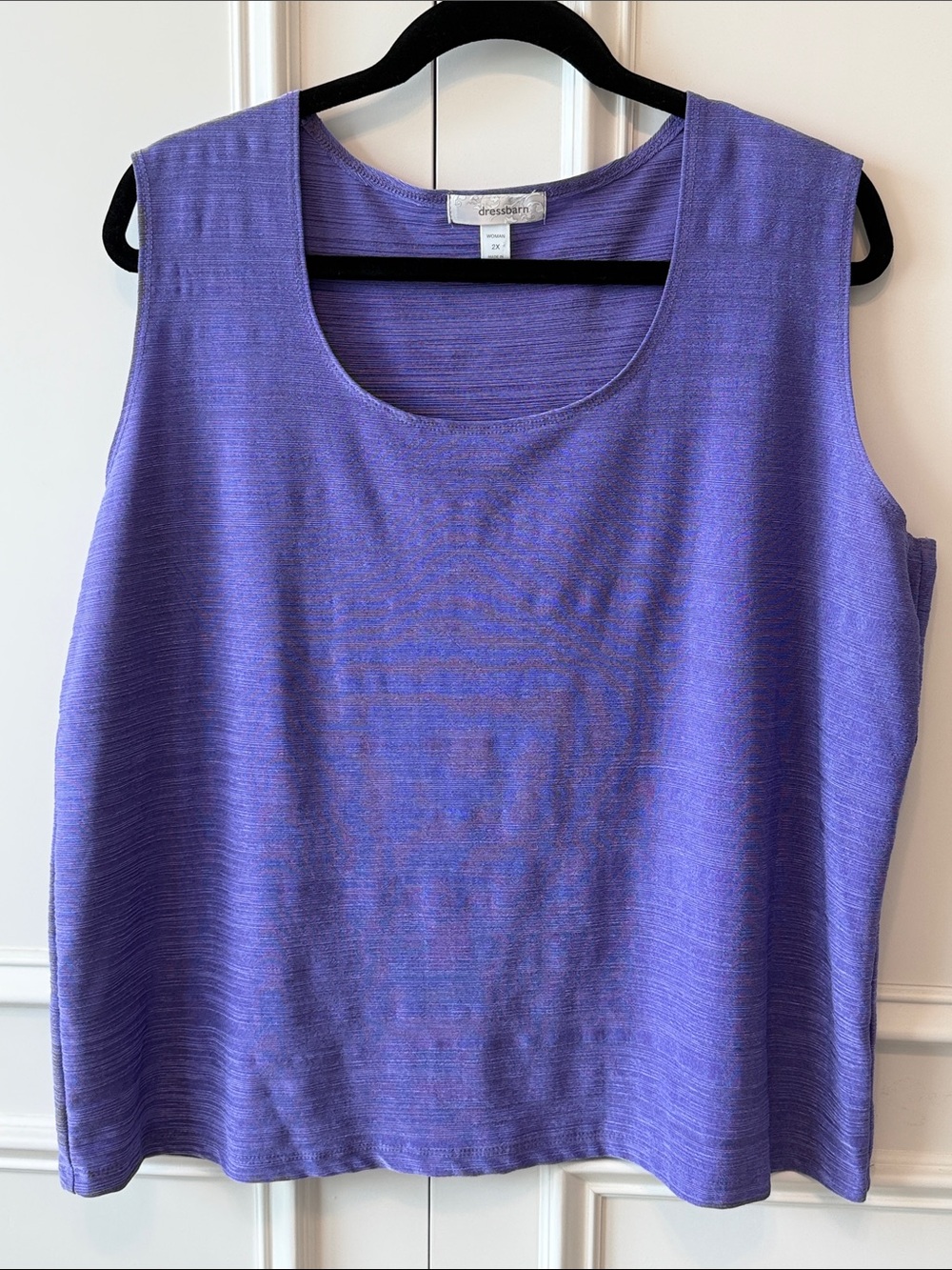 dressbarn Purple Scoop Neck Sleeveless Tank